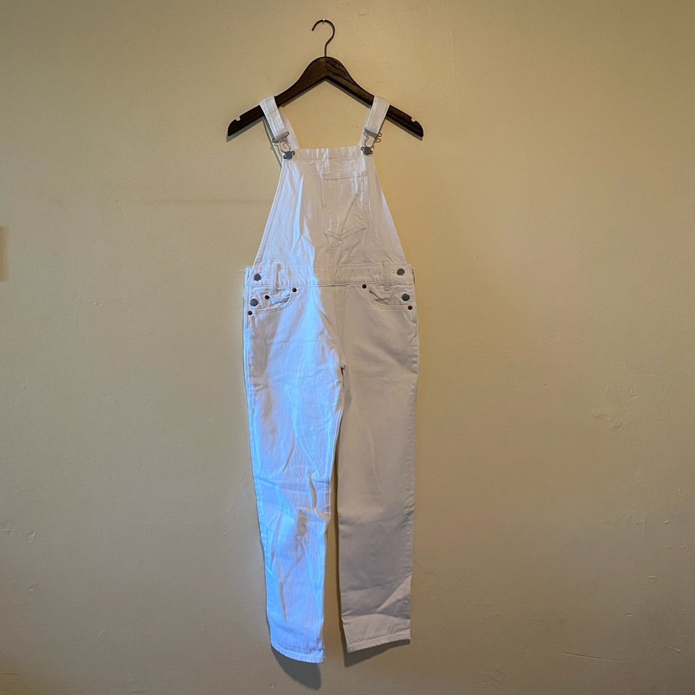 Levi’s white overalls